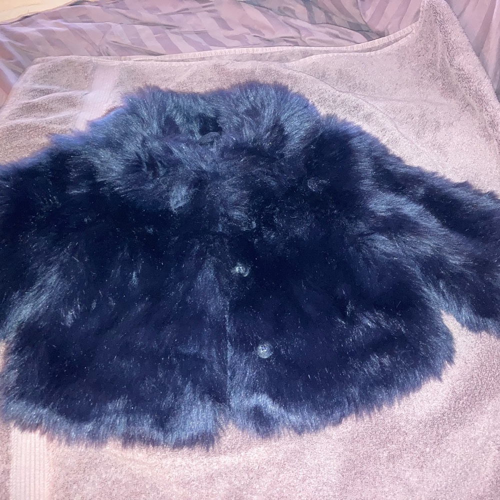 NWT Faux Fur Kids Jacket Size 2T Janie and Jack San Francisco Great 🎁